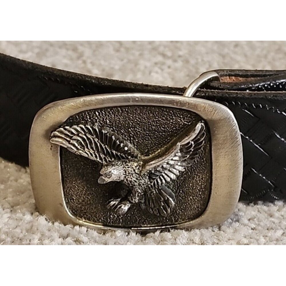 Vintage MM Limited Chicago 1983 Belt And Buckle Sz. 36 Flying Eagle  # D1304
